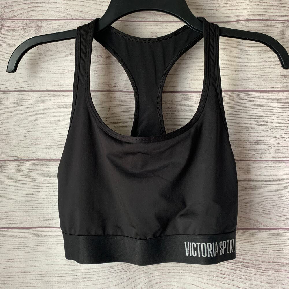 Victoria Secret Sport The Player Black Racerback Sports Bra Active Size Medium